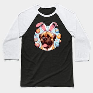 Mastiff's Easter Celebration with Bunny Ears Delight Baseball T-Shirt